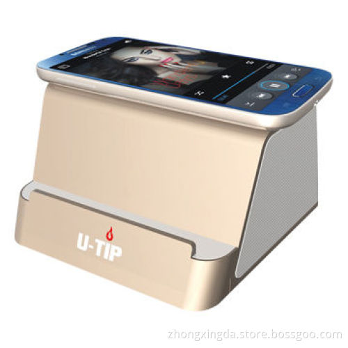 3.5mm Audio Input Built-in Mic Desktop Bluetooth Speaker with Aluminum Battery, TF Card